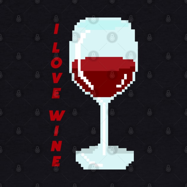 RED WINE - pixelart by nurkaymazdesing